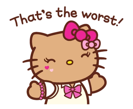 🫠 Стикер «Gyaru Hello Kitty» для Telegram