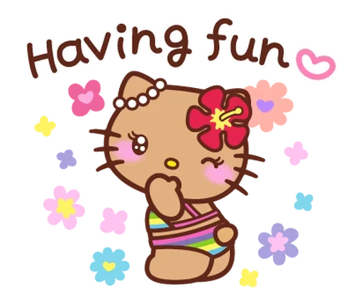 😉 Стикер «Gyaru Hello Kitty» для Telegram