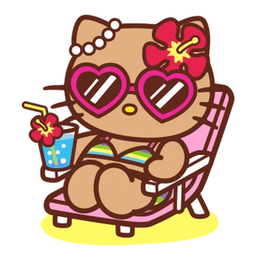 😎 Стикер «Gyaru Hello Kitty» для Telegram
