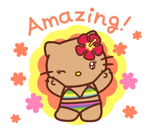 😉 Стикер «Gyaru Hello Kitty» для Telegram