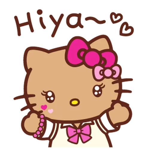 Стикерпак Gyaru Hello Kitty для Telegram — скачать