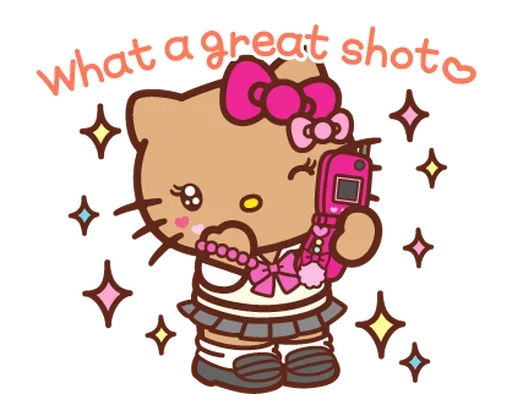 🤳 Стикер «Gyaru Hello Kitty» для Telegram