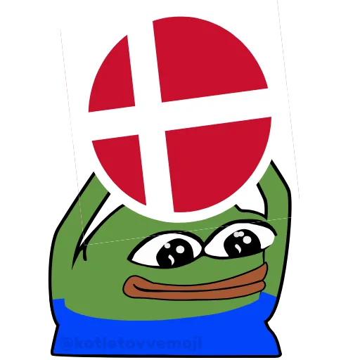 🇩🇰 Эмодзи «Pepe На Евро» для Telegram
