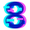 8️⃣ Эмодзи «Hologram Font ()» для Telegram