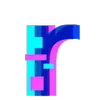 🔡 Эмодзи «Hologram Font ()» для Telegram