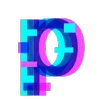 🔡 Эмодзи «Hologram Font ()» для Telegram