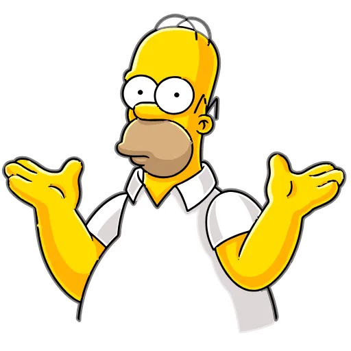 🤷‍♂️ Эмодзи «Homer Simpson» для Telegram