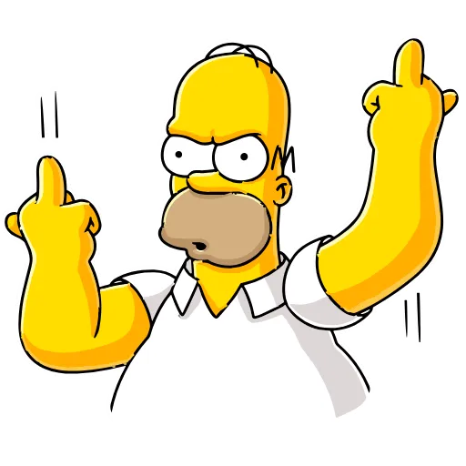 🖕 Эмодзи «Homer Simpson» для Telegram