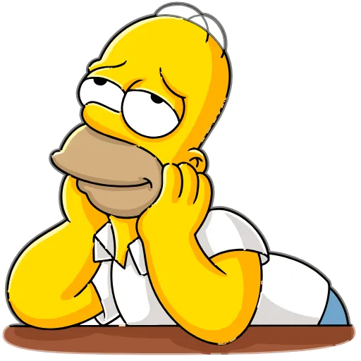 😌 Эмодзи «Homer Simpson» для Telegram