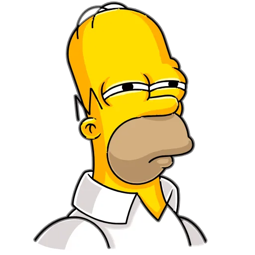 😒 Эмодзи «Homer Simpson» для Telegram