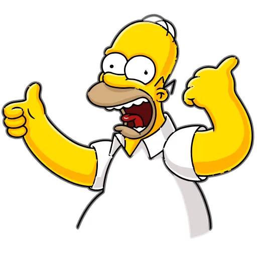 👍 Эмодзи «Homer Simpson» для Telegram