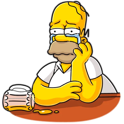😭 Эмодзи «Homer Simpson» для Telegram