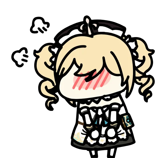 😣 Эмодзи «Genshin Impact chibi» для Telegram