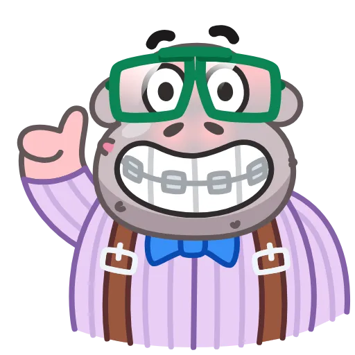 🤓 Эмодзи «Hopper Hippo» для Telegram