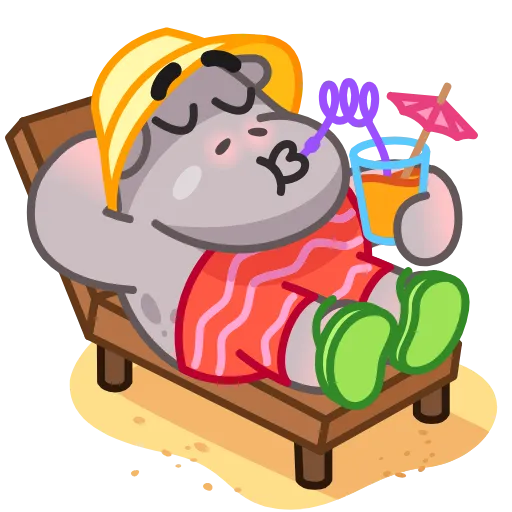 🏖 Эмодзи «Hopper Hippo» для Telegram