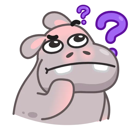 🤔 Эмодзи «Hopper Hippo» для Telegram