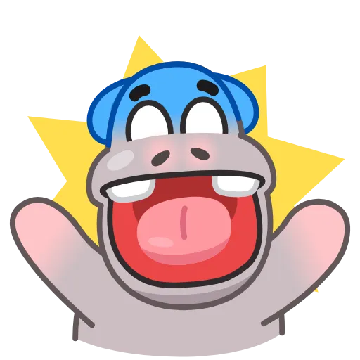 😱 Эмодзи «Hopper Hippo» для Telegram