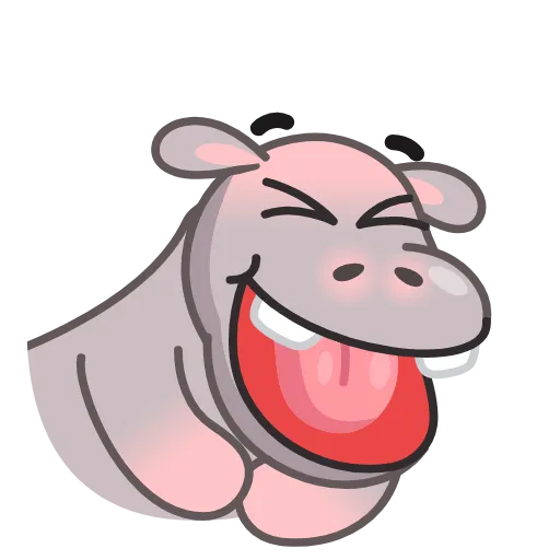 Эмодзи Hopper Hippo для Telegram — скачать