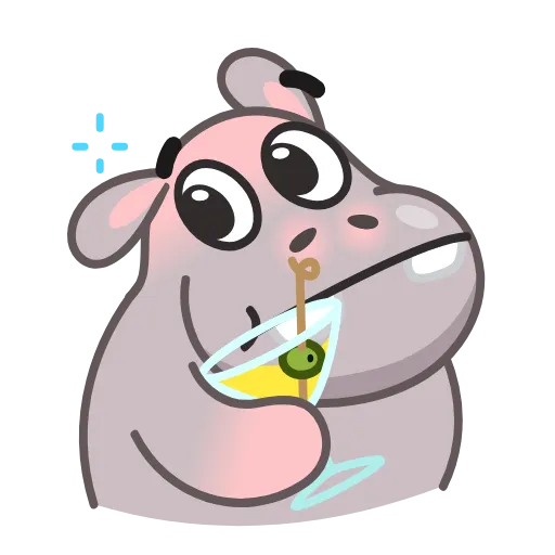 🥴 Эмодзи «Hopper Hippo» для Telegram
