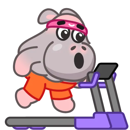 🏃‍♂️ Эмодзи «Hopper Hippo» для Telegram