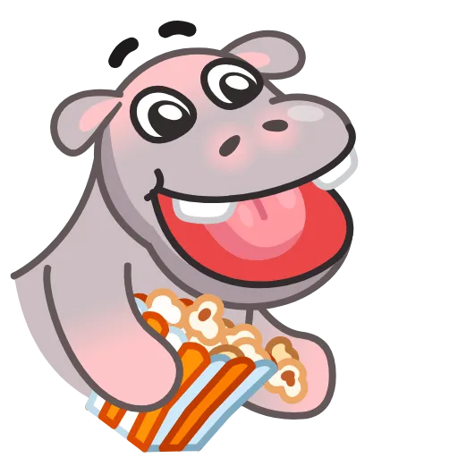 🍿 Эмодзи «Hopper Hippo» для Telegram