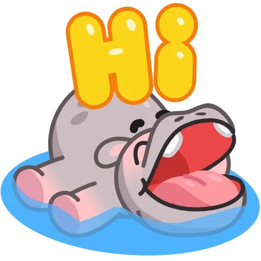 👋 Эмодзи «Hopper Hippo» для Telegram