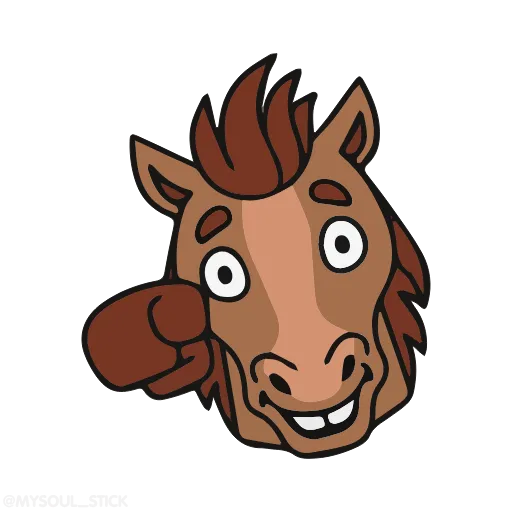 🫵 Стикер «Horses» для Telegram