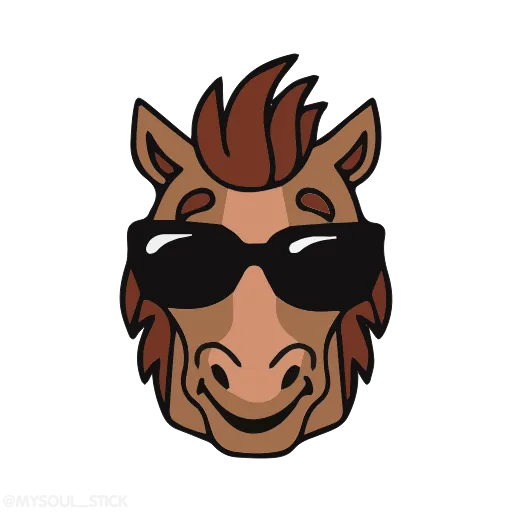 😎 Стикер «Horses» для Telegram
