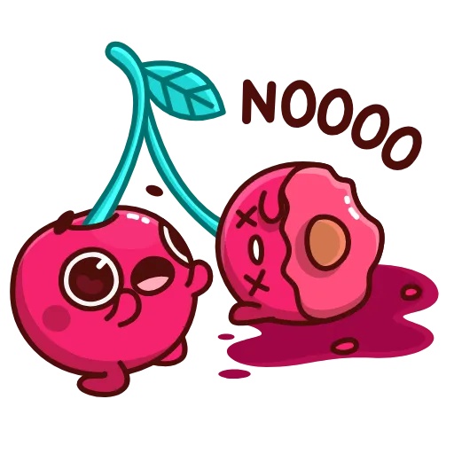 😵 Стикер «Hot Cherry Emoji» для Telegram