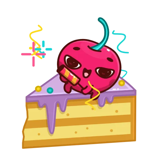 🥳 Стикер «Hot Cherry Emoji» для Telegram