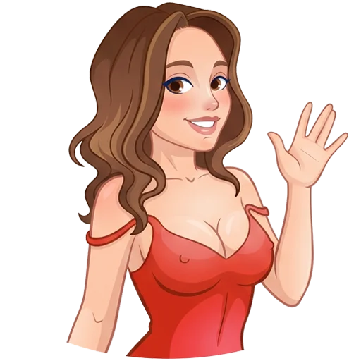 Стикерпак Hottie in Red для Telegram — скачать