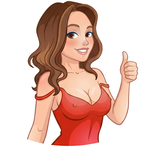 👍 Стикер «Hottie in Red» для Telegram