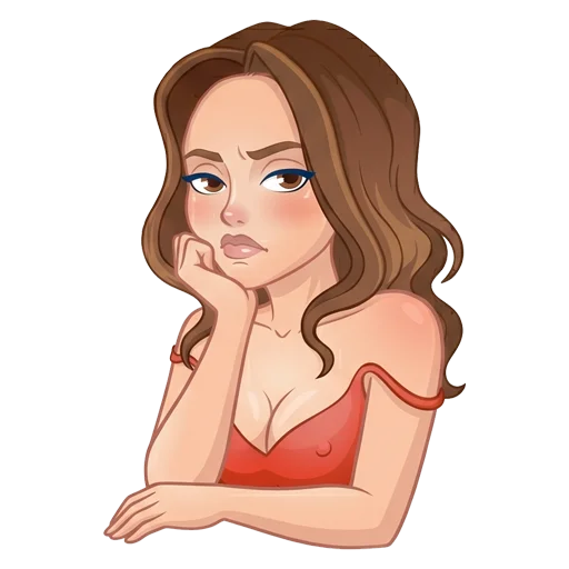 😑 Стикер «Hottie in Red» для Telegram