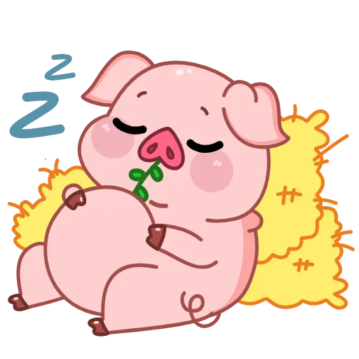 😴 Эмодзи «❤ Анимированный набор эмоджи с Хрюней» для Telegram