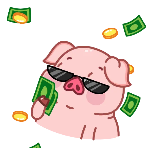 🤑 Эмодзи «❤ Анимированный набор эмоджи с Хрюней» для Telegram