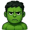 ☹️ Эмодзи «🫶 Набор эмоджи с эмоциями Халка» для Telegram