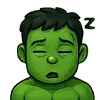 😴 Эмодзи «🫶 Набор эмоджи с эмоциями Халка» для Telegram