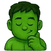 🤔 Эмодзи «🫶 Набор эмоджи с эмоциями Халка» для Telegram