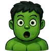 😮 Эмодзи «🫶 Набор эмоджи с эмоциями Халка» для Telegram
