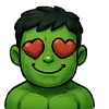 😍 Эмодзи «🫶 Набор эмоджи с эмоциями Халка» для Telegram