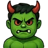 😈 Эмодзи «🫶 Набор эмоджи с эмоциями Халка» для Telegram