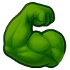 💪 Эмодзи «🫶 Набор эмоджи с эмоциями Халка» для Telegram