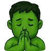🙏 Эмодзи «🫶 Набор эмоджи с эмоциями Халка» для Telegram