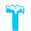 🖊 Эмодзи «ICE - красивый зимний шрифт со снежком» для Telegram