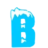 🖊 Эмодзи «ICE - красивый зимний шрифт со снежком» для Telegram