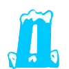 🖊 Эмодзи «ICE - красивый зимний шрифт со снежком» для Telegram