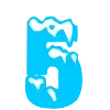 5⃣ Эмодзи «ICE - красивый зимний шрифт со снежком» для Telegram
