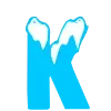 🖊 Эмодзи «ICE - красивый зимний шрифт со снежком» для Telegram