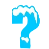 ❓ Эмодзи «ICE - красивый зимний шрифт со снежком» для Telegram