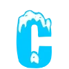 🖊 Эмодзи «ICE - красивый зимний шрифт со снежком» для Telegram